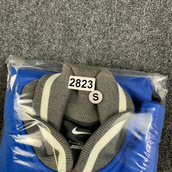 Nike Team Player Letterman Jacket Mens Small (S) Blue Gray DJ5971-493 NWT - Picture 9 of 9